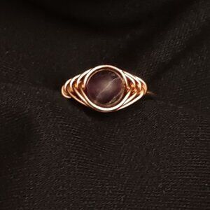 Beautiful handmade copper and amethyst ring!